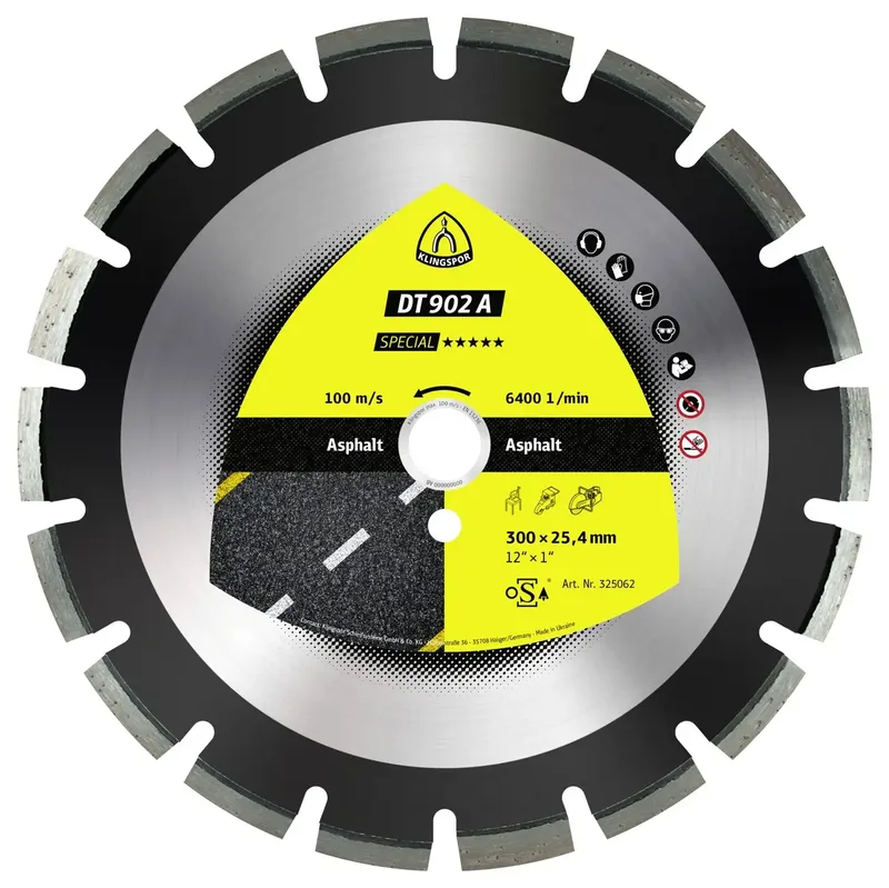 Klingspor 325094 DT 902 A Special Diamanttrennscheibe Durchmesser 350 mm Bohrungs-Ø 25.4 mm Asphalt, Sandstein, Frischbeton, Estrich 1 St. von Klingspor – Produktbild 1 von 2