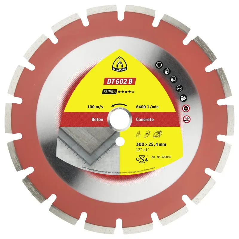Klingspor 325136 DT 602 B Supra Diamanttrennscheibe Durchmesser 450 mm Bohrungs-Ø 25.4 mm Altbeton, armiert 1 St. fra Klingspor – produktbillede