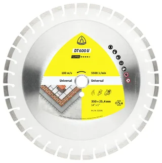 Klingspor 325196 DT 600 U Supra Diamanttrennscheibe Durchmesser 350 mm Bohrungs-Ø 30 mm Baustellenmaterialien, Beton, universal, Altbeton, armiert fra Klingspor – produktbillede 1 af 2