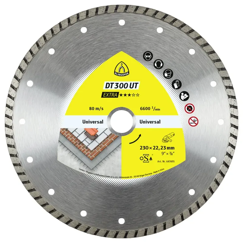 Klingspor 325353 DT 300 UT Extra Diamanttrennscheibe Durchmesser 115 mm Bohrungs-Ø 22.23 mm Baustellenmaterialien, Beton, universal, Dachziegel 1 St. by Klingspor – product image 1 of 2