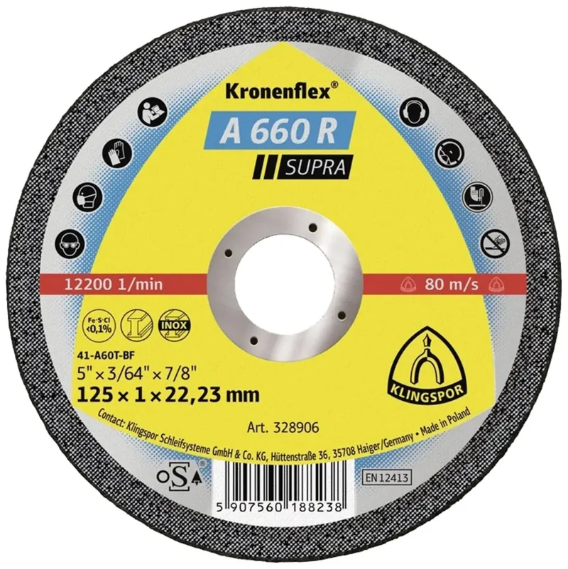 A 660 R Supra 328906 Trennscheibe gerade 125 mm 25 St. Edelstahl von Klingspor – Produktbild 2 von 2