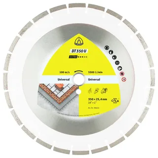 Klingspor 336221 DT 350 U Extra Diamanttrennscheibe Durchmesser 350 mm Bohrungs-Ø 25.4 mm Baustellenmaterialien, Beton, universal 1 St. de Klingspor – image du produit 1 sur 2