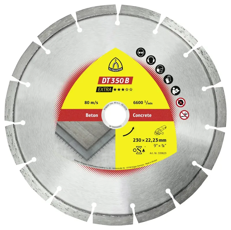 Klingspor 345382 DT 350 B Extra Diamanttrennscheibe Durchmesser 150 mm Bohrungs-Ø 22.23 mm Beton 1 St. de Klingspor – image du produit
