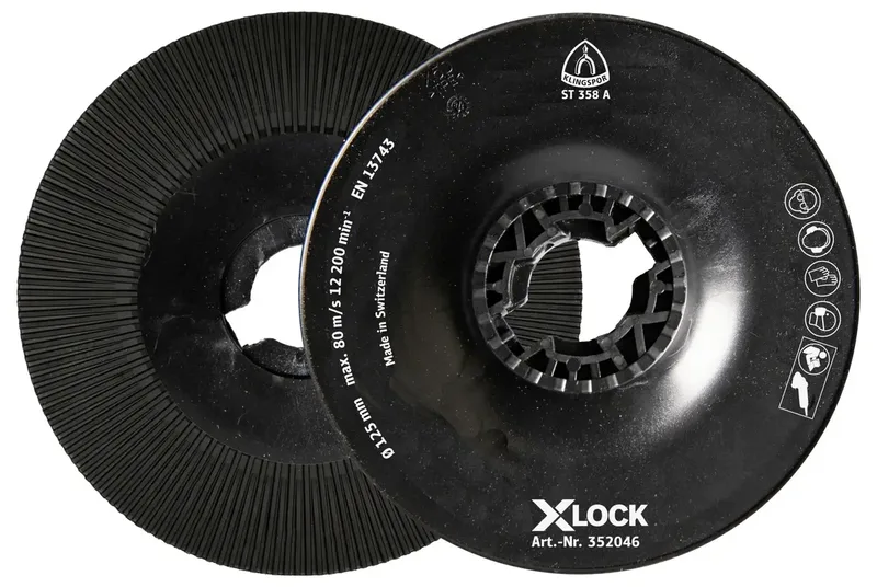 Klingspor 352046 Plateau de support FI ST358A côtelé, 125 mm X-LOCK Diamètre 125 mm de Klingspor – image du produit