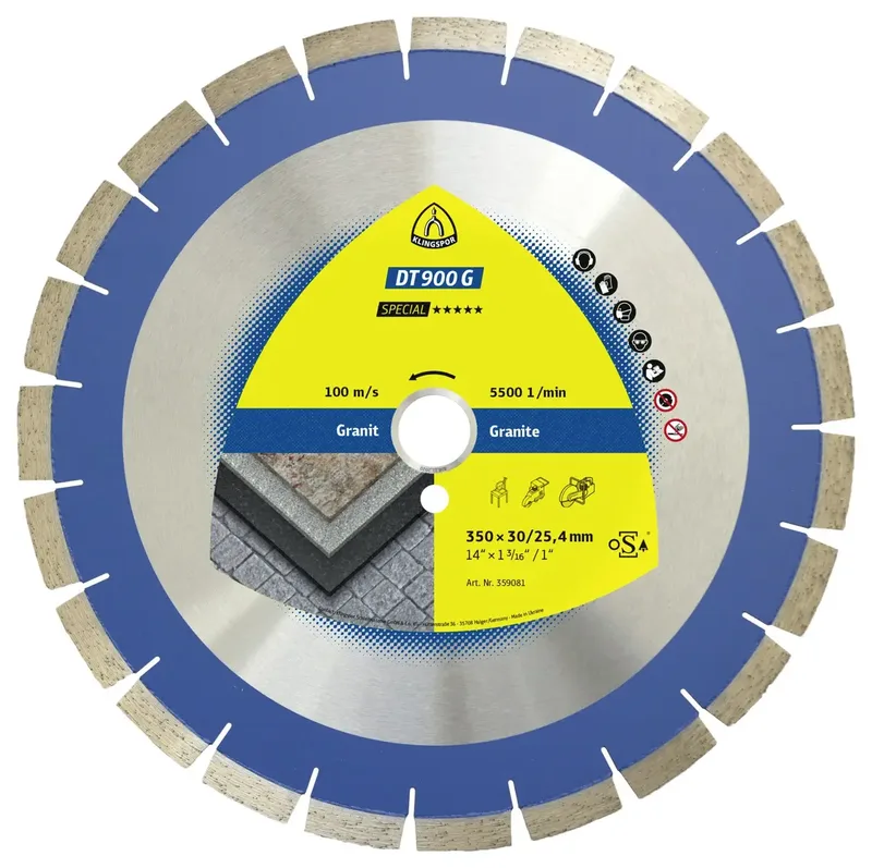 Klingspor 359080 DT 900 G Special Diamanttrennscheibe Durchmesser 400 mm Bohrungs-Ø 30 mm Granit, Porphyr, Quarzit, Terazzo 1 St. de Klingspor – image du produit