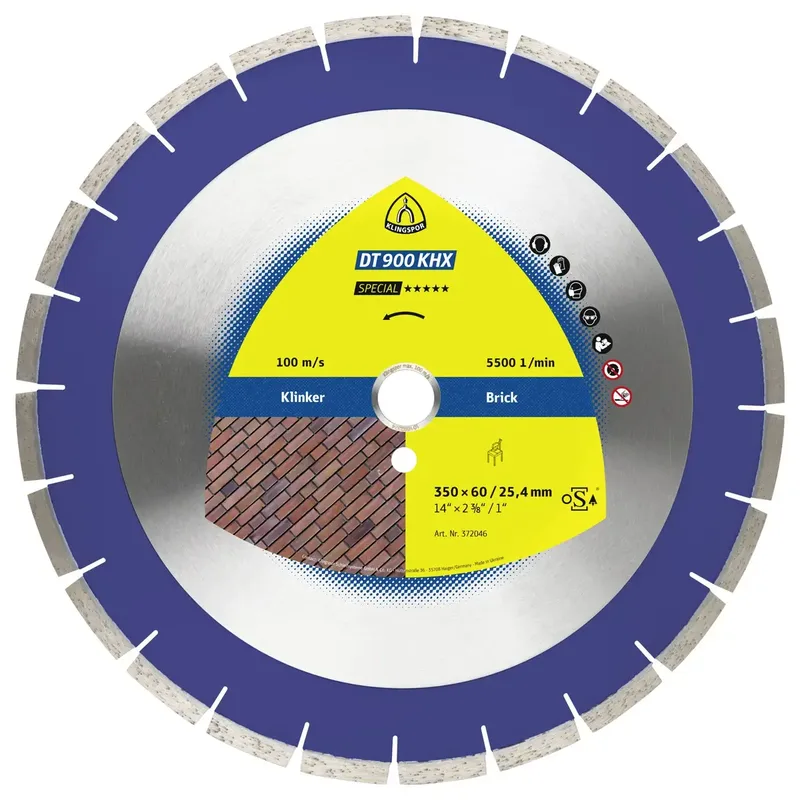 Klingspor 372046 DT 900 KHX Special Diamanttrennscheibe Durchmesser 350 mm Bohrungs-Ø 60 mm Klinker 1 St. de Klingspor – image du produit