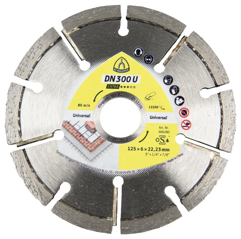 Klingspor 666279 DN 300 U Extra Diamanttrennscheibe Durchmesser 115 mm Bohrungs-Ø 22.23 mm Estrich, Putz, Gasbeton 1 St. fra Klingspor – produktbillede