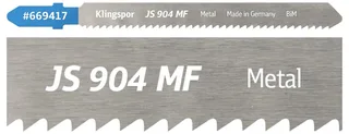 Klingspor 669417 JS 904 MF Stichsägeblätter, 100 x 8 x 1 mm Nutzlänge 75Bi-Metall, gefräst, gewellt , 12 Zähne pro Zoll, SB-verpackt im Karton 5 St. de Klingspor – image du produit 2 sur 2