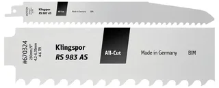 Klingspor 670324 RS 983 AS Säbelsägeblätter, 230 x 25,4 x 1,57 mm Nutzlänge 210Bi-Metall, gefräst, geschränkt , 4-6 Zähne pro Zoll, SB-verpackt im Karton de Klingspor – image du produit 2 sur 2