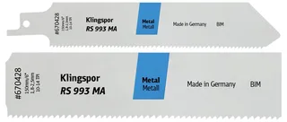 Klingspor 670338 RS 993 MA Säbelsägeblätter, 225 x 25,4 x 0,9 mm Nutzlänge 205Bi-Metall, gefräst, geschränkt , 10-14 Zähne pro Zoll, SB-verpackt im Karton von Klingspor – Produktbild 2 von 2
