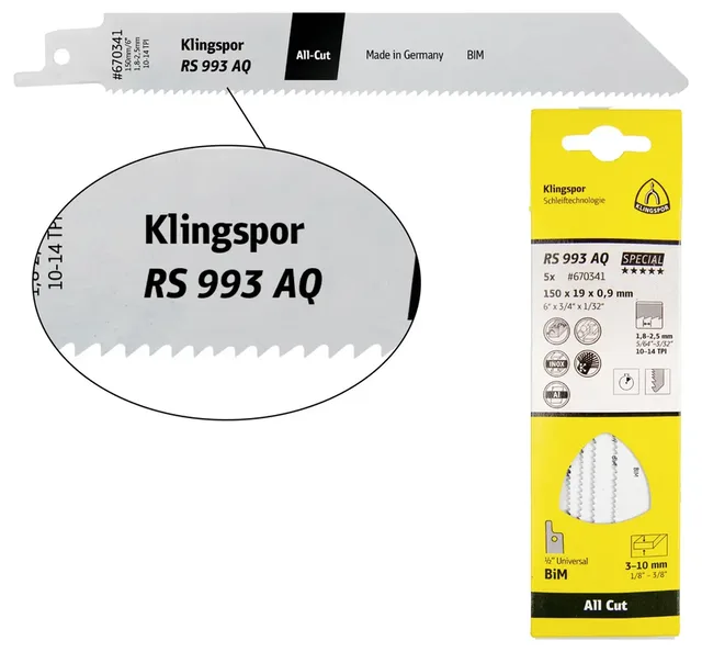 670341 RS 993 AQ Säbelsägeblätter