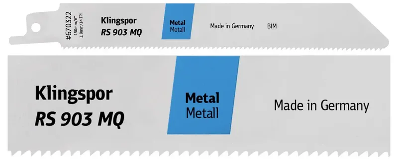 Klingspor 670429 RS 903 MQ Säbelsägeblätter, 230 x 19 x 0,9 mm Nutzlänge 210Bi-Metall, gefräst, geschränkt , 14 Zähne pro Zoll, SB-verpackt im Karton de Klingspor – image du produit 2 sur 2