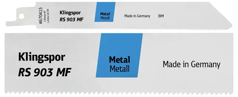 Klingspor 670434 RS 903 MF Säbelsägeblätter, 230 x 19 x 0,9 mm Nutzlänge 210Bi-Metall, gefräst, geschränkt , 18 Zähne pro Zoll, SB-verpackt im Karton de Klingspor – image du produit 2 sur 2
