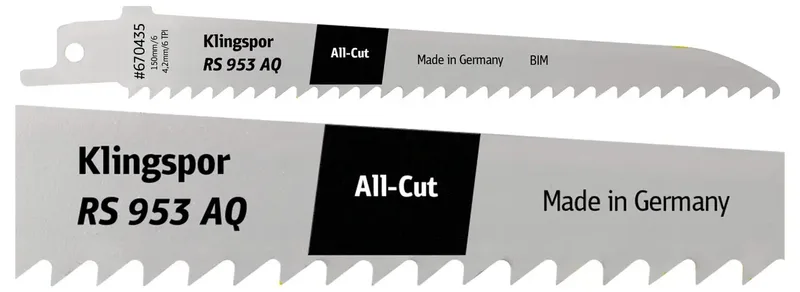 Klingspor 670435 RS 953 AQ Säbelsägeblätter, 150 x 19 x 1,27 mm Nutzlänge 130Bi-Metall, gefräst, geschränkt , 6 Zähne pro Zoll, SB-verpackt im Karton van Klingspor – productafbeelding 2 van 2