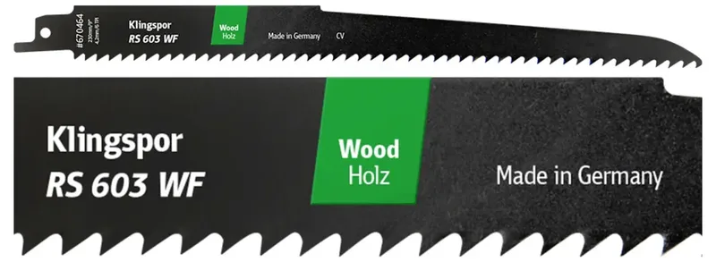 Klingspor 670464 RS 603 WF Säbelsägeblätter, 230 x 19 x 1,2 mm Nutzlänge 210Crom-Vanadium, gefräst, geschränkt , 6 Zähne pro Zoll, SB-verpackt im Karton fra Klingspor – produktbillede 2 af 2