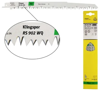 Klingspor 670475 RS 902 WQ Säbelsägeblätter, 240 x 19 x 1,2 mm Nutzlänge 210Crom-Vanadium, kreuzgeschliffen, geschränkt , 5 Zähne pro Zoll, SB-verpackt im von Klingspor – Produktbild 1 von 2