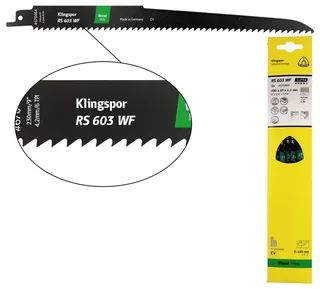 Klingspor 670476 RS 603 WF Säbelsägeblätter, 300 x 19 x 1,2 mm Nutzlänge 280Crom-Vanadium, gefräst, geschränkt , 6 Zähne pro Zoll, SB-verpackt im Karton van Klingspor – productafbeelding 1 van 2