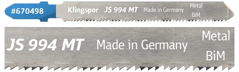 Klingspor 670498 JS 994 MT Stichsägeblätter, 90 x 8 x 1 mm Nutzlänge 63Bi-Metall, gefräst, gewellt , 23-28 Zähne pro Zoll, SB-verpackt im Karton 5 St. von Klingspor – Produktbild 2 von 2