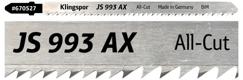 Klingspor 670527 JS 993 AX Stichsägeblätter, 132 x 8 x 1,27 mm Nutzlänge 110Bi-Metall, gefräst, geschränkt , 10-14 Zähne pro Zoll, SB-verpackt im Karton 5 St. fra Klingspor – produktbillede 2 af 2