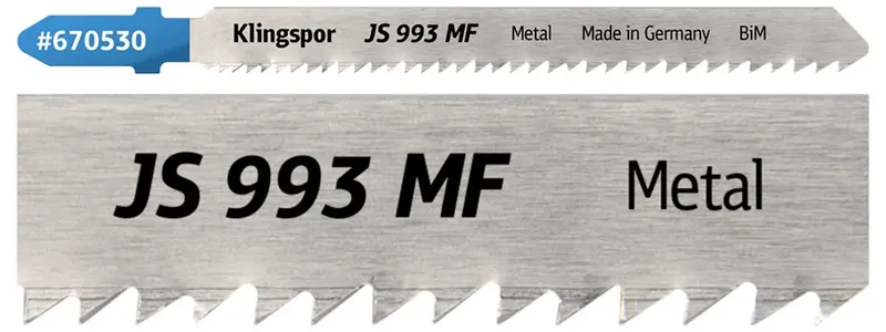 Klingspor 670530 JS 993 MF Stichsägeblätter, 100 x 8 x 1 mm Nutzlänge 75Bi-Metall, gefräst, gewellt , 10-16 Zähne pro Zoll, SB-verpackt im Karton 5 St. de Klingspor – image du produit 2 sur 2