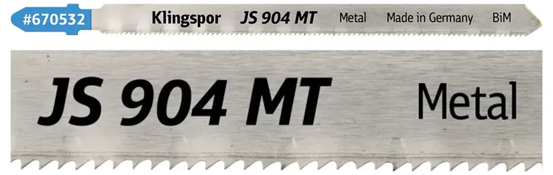 Klingspor 670532 JS 904 MT Stichsägeblätter, 130 x 8 x 1 mm Nutzlänge 110Bi-Metall, gefräst, gewellt , 21 Zähne pro Zoll, SB-verpackt im Karton 5 St. de Klingspor – image du produit 2 sur 2