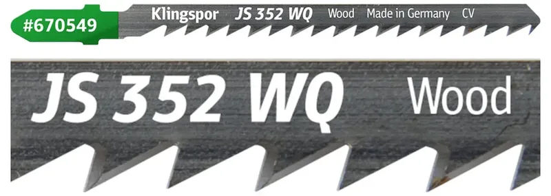 Klingspor 670549 JS 352 WQ Stichsägeblätter, 100 x 8 x 1,25 mm Nutzlänge 75Crom-Vanadium, kreuzgeschliffen, geschränkt , 6 Zähne pro Zoll, SB-verpackt im de Klingspor – image du produit 2 sur 2