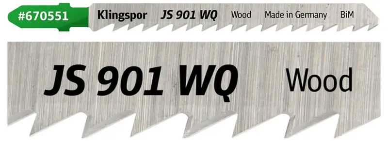Klingspor 670551 JS 901 WQ Stichsägeblätter, 100 x 8 x 1,27 mm Nutzlänge 75Bi-Metall, kreuzgeschliffen, konisch , 6 Zähne pro Zoll, SB-verpackt im Karton 5 St. de Klingspor – image du produit 2 sur 2