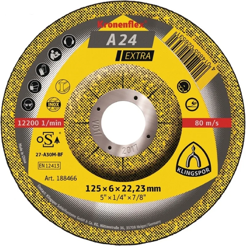 Schruppscheibe A 24 Extra D230xS8mm gekr.STA Bohr.22,23mm de Klingspor – image du produit