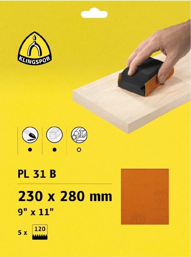 schuurpapier tbv hout 230x280mm K80 (5st) de Klingspor – image du produit