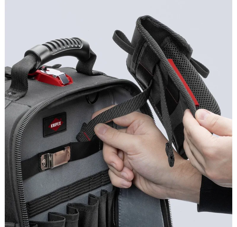 Knipex 00 19 50 LE Sacoche à outils non équipée (l x H x P) 135 x 190 x 40 mm de Knipex, Noir, Rouge – image du produit 3 sur 5