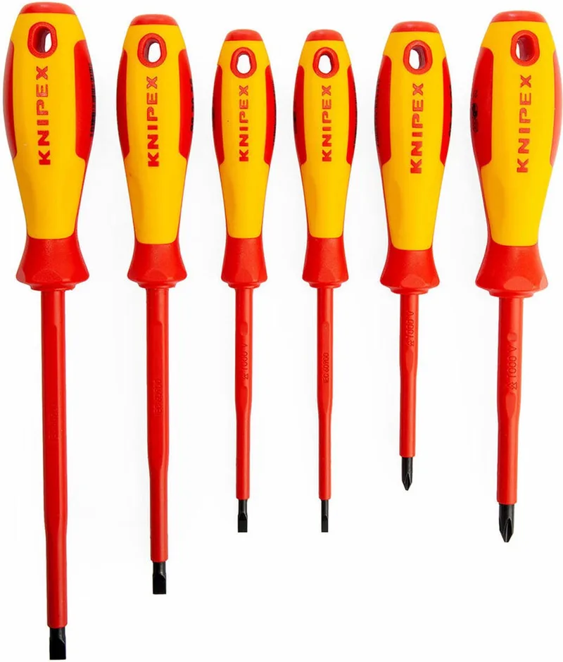 00 20 12 V01 Schroevendraaier set VDE 6-delig van Knipex, Kleurloos – productafbeelding