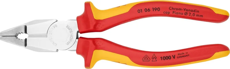 106190 Combinatietang - Chroom/Vanadium - 190mm von Knipex, Kleurloos – Produktbild