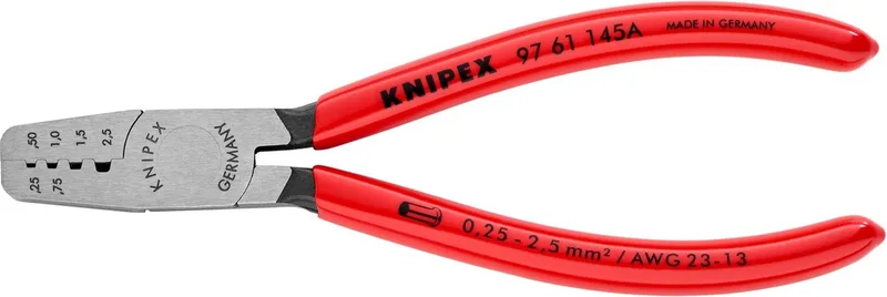 KNIPEX 97 61 145 A Crimpzange für Aderendhülsen mit Kunststoff überzogen 145 mm von Knipex, Kleurloos – Produktbild