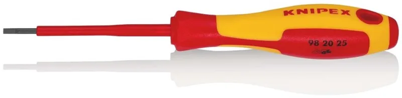 180 mm Schroevendraaier voor sleufschroeven VDE-getest - 98 20 25 von Knipex, Kleurloos – Produktbild