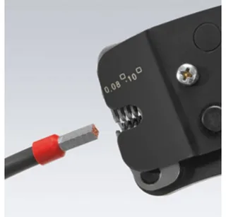 Crimpzange Selbsteinstellende Crimpzange für Aderendhülsen 97 53 09 von Knipex, Kleurloos – Produktbild 3 von 5