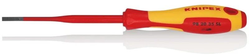 200 mm Schroevendraaier (Slim) voor sleufschroeven - VDE - 98 20 35 SL by Knipex, Kleurloos – product image
