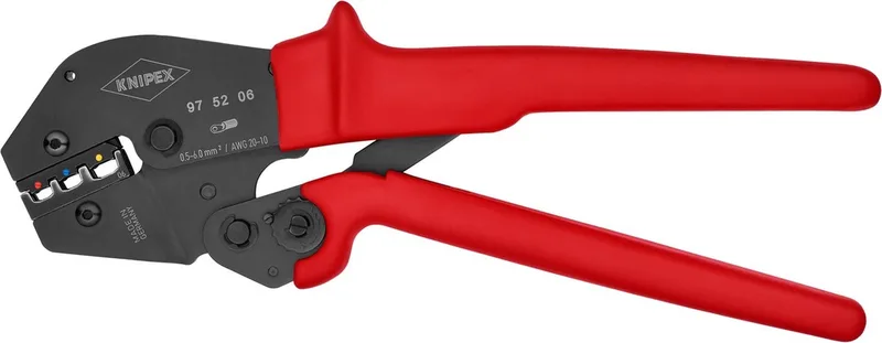 225 mm Krimptang ook te bedienen met twee handen - 97 52 06 fra Knipex, Kleurloos – produktbillede 1 af 2