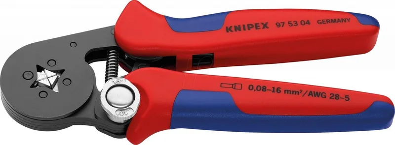 272 mm Zelfinstellende krimptang voor adereindhulzen met zij-invoering - 97 53 04 SB de Knipex, Kleurloos – image du produit