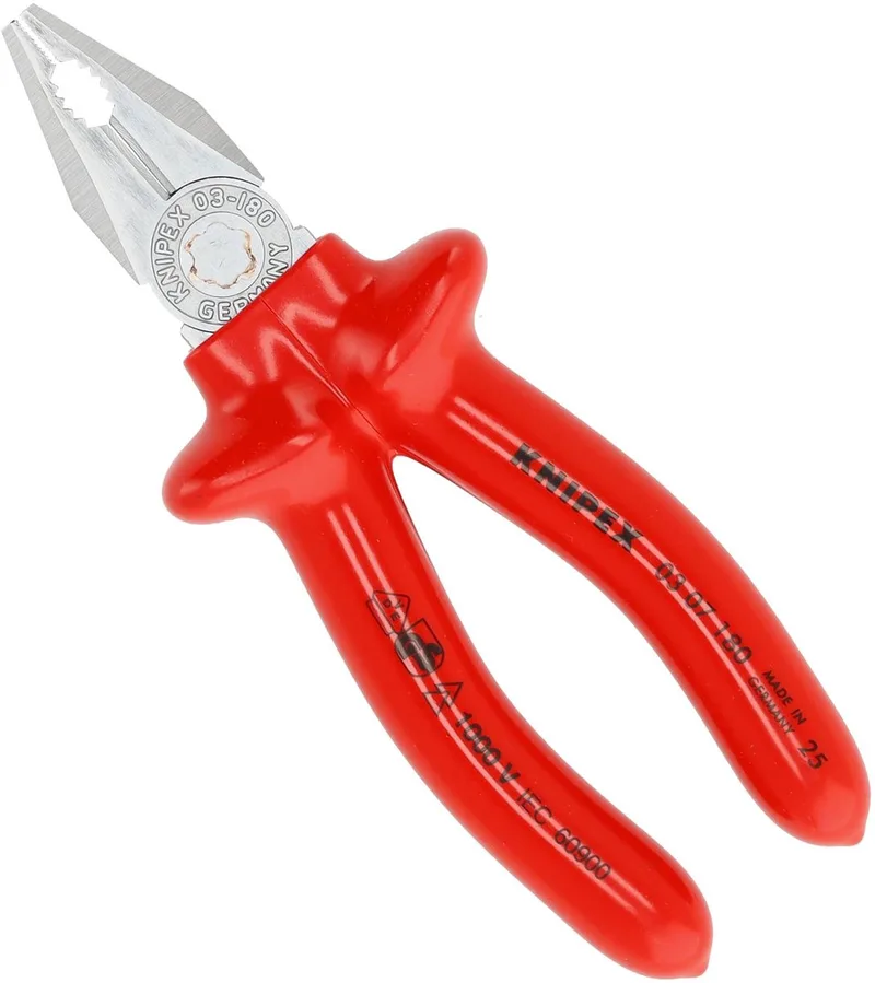 307180 VDE Kracht Combinatietang - 180mm by Knipex, Black – product image