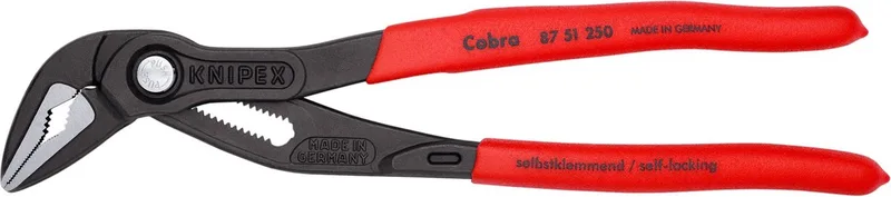 32 mm 263 mm Cobra® ES Waterpomptang extra-slank met antslip - capaciteit - 87 51 250 van Knipex, Zwart, Geel – productafbeelding 1 van 2