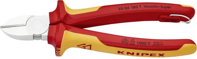 70 06 180 T VDE Zijkniptang 180 mm von Knipex, Kleurloos – Produktbild
