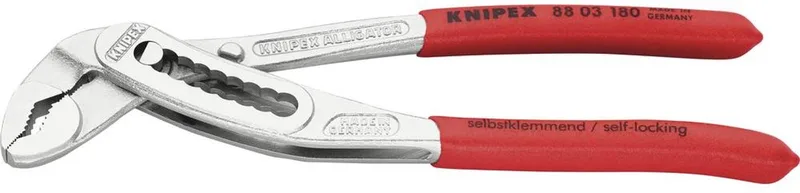 88 03 180 Waterpomptang Alligator Verchroomd 180mm by Knipex, Kleurloos – product image