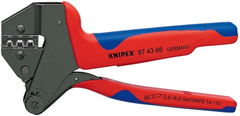 Knipex 97 43 66 Pince à sertir 1 pièce 0.5 à 6 mm² avec matrices à sertir interchangeables de Knipex, Kleurloos – image du produit