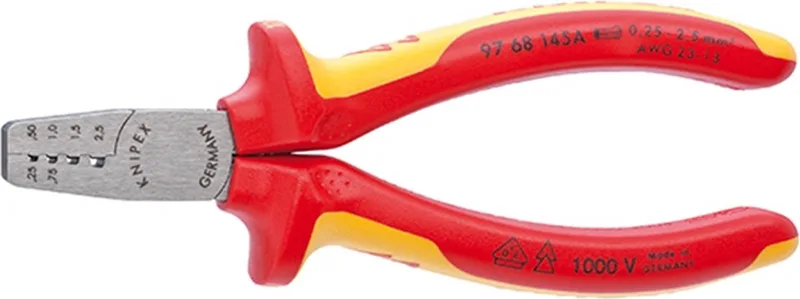 9768145A Krimptang voor adereindhulzen - 145mm by Knipex, Kleurloos – product image