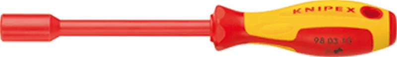 98 03 13 Dopsleutel met schroevendraaier greep 13 mm von Knipex, Rot – Produktbild