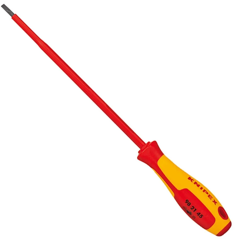 98 21 45 Schroevendraaier sleuf 45x08mm VDE de Knipex, Kleurloos – image du produit