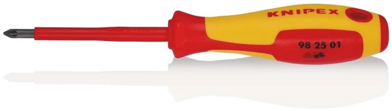 98 25 01 Schroevendraaier - Pozidriv - PZ1 x 80mm by Knipex, Kleurloos – product image