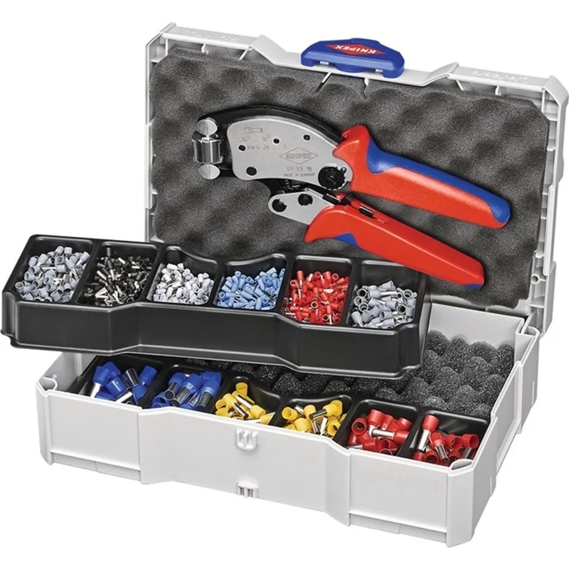 Twistor 16 97 90 13 Kit de sertissage pour embouts de câble 0.14 à 16 mm² de Knipex – image du produit