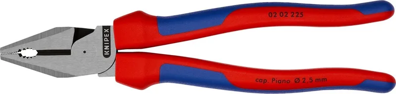 Combinatietang - 0202-225 van Knipex, Rood – productafbeelding