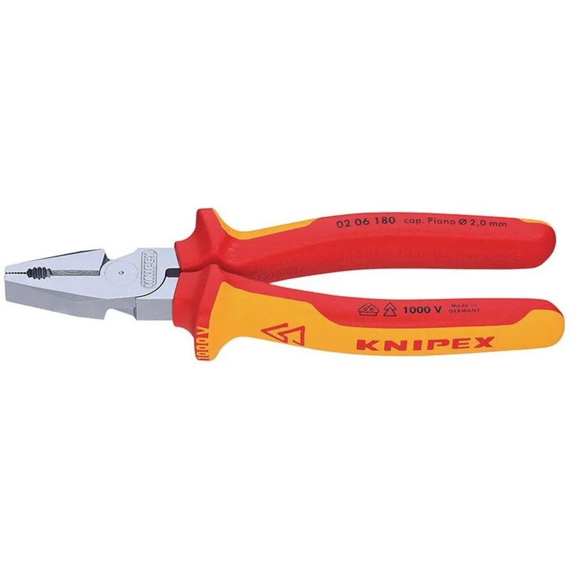 Combinatietang - 0206-180 van Knipex, Kleurloos – productafbeelding